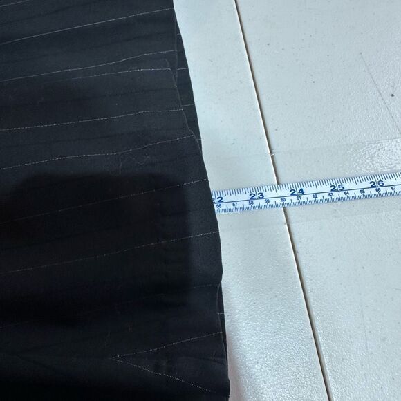 Vintage Y2K Black Button Pleated Striped Mini Skirt Size 10 Goth Punk Emo - Picture 9 of 9